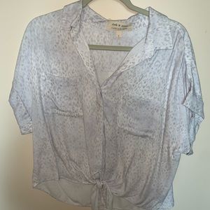 Animal Print Business Blouse